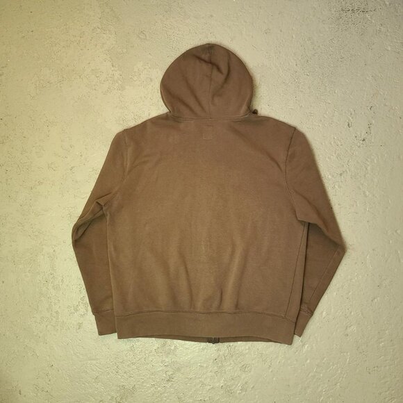 Retro 'GAP' brown zip-up hoodie sweatshirt men's L - Picture 2 of 3